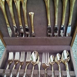 Gold plated silverware